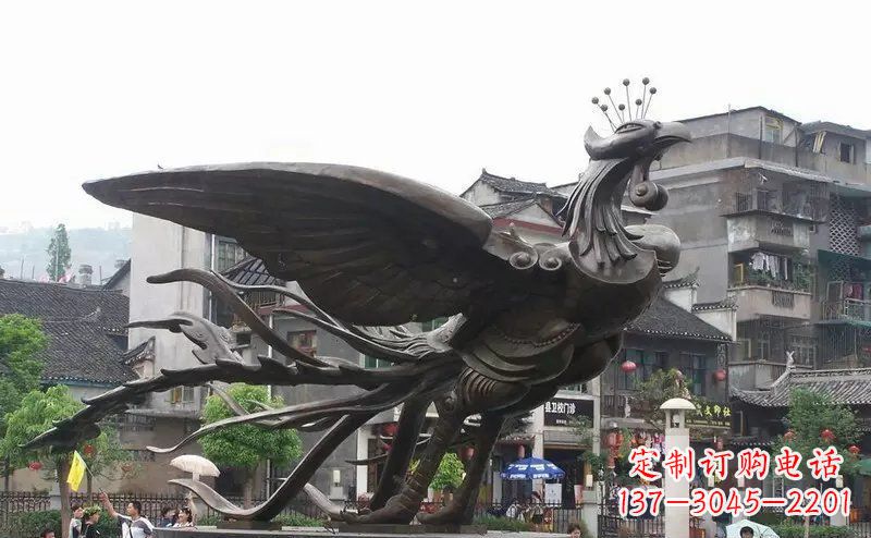 太原凤凰公园景观铜雕