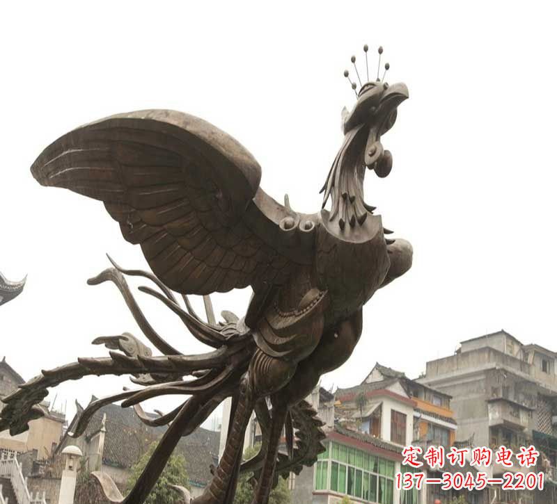 太原凤凰飞翔铜雕