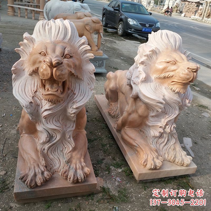 太原港币狮子爬狮雕塑