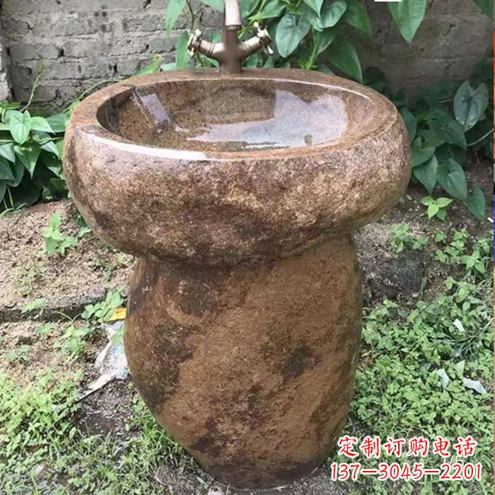 太原精美手雕石花盆,传承古典品位