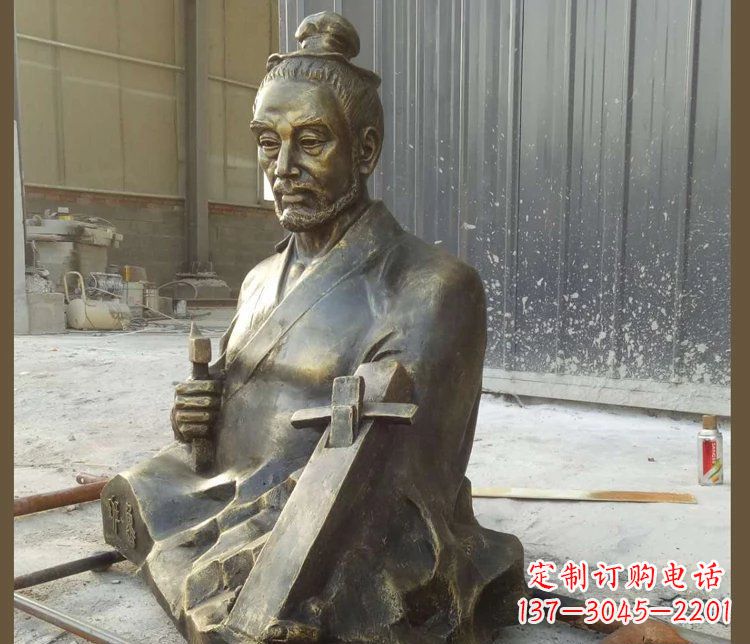 太原青铜鲁班雕塑,赞颂传统工匠精湛技艺