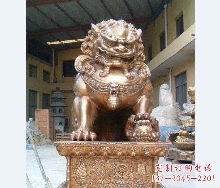 太原精致装饰型汇丰狮子铜雕塑