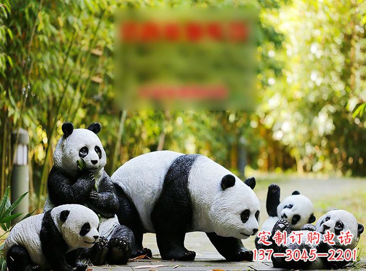 太原玻璃钢仿真熊猫雕塑