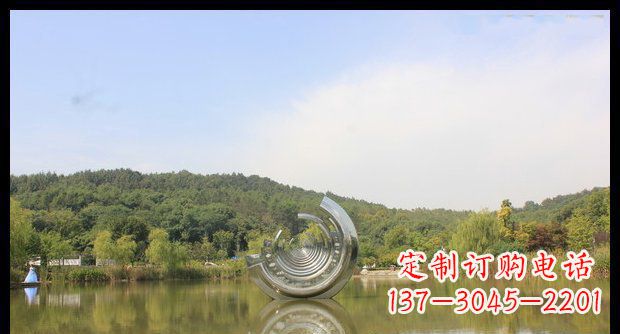 太原不锈钢圆环景观雕塑