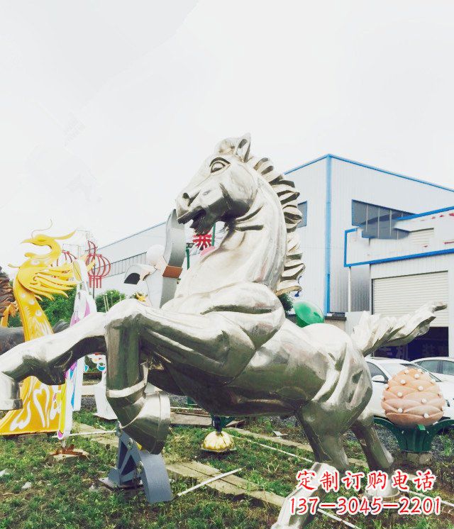 太原产品名称优雅的不锈钢雕塑——奔马