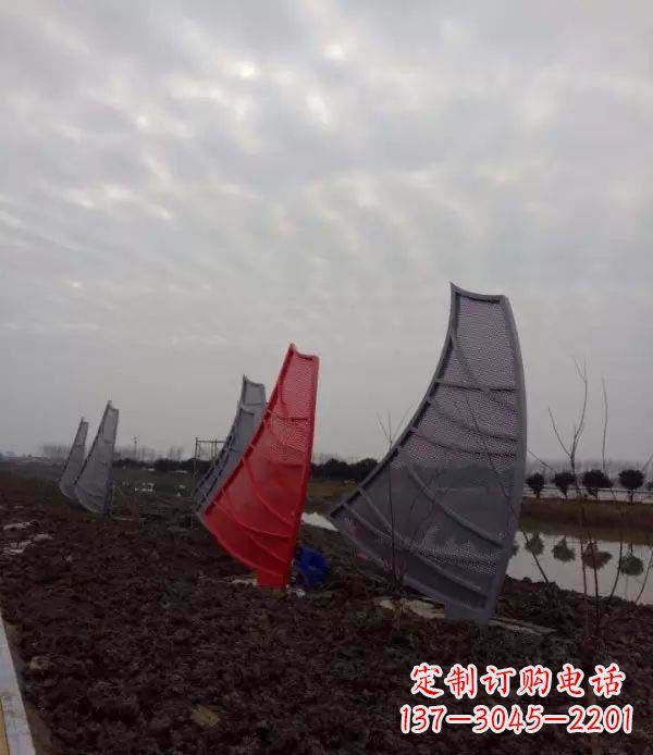 太原不锈钢抽象帆船雕塑