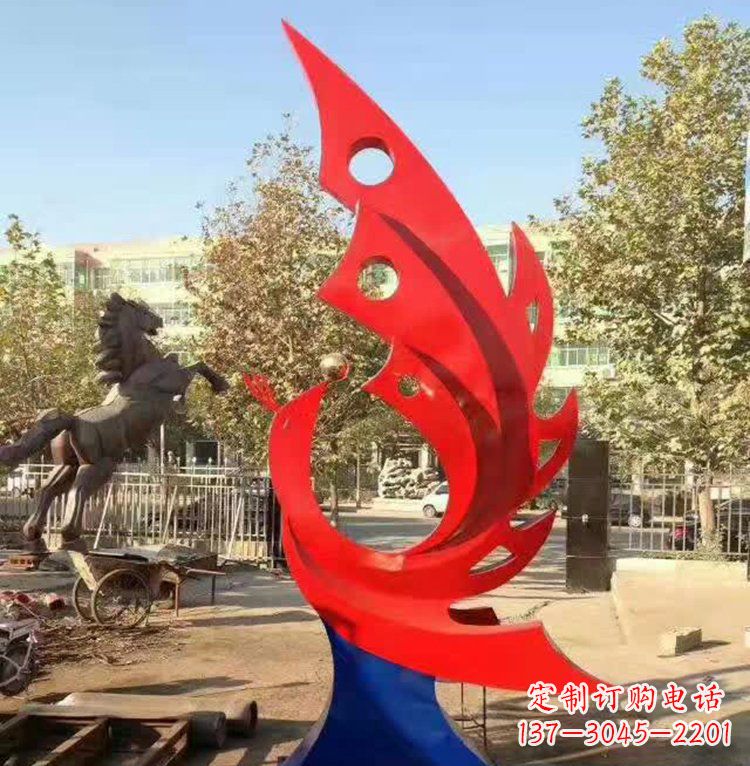 太原艺术精美的不锈钢凤凰雕塑
