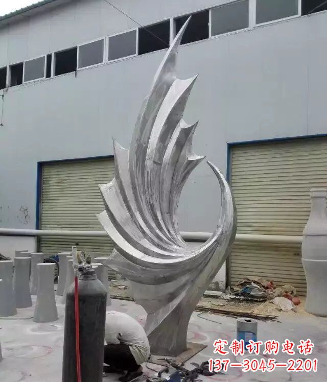 太原 不锈钢凤凰抽象雕塑