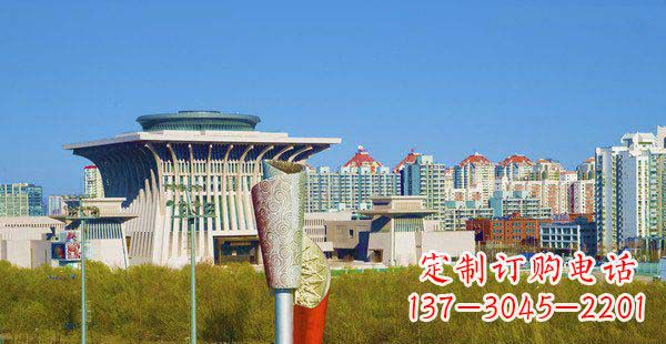 太原高端特色不锈钢抽象火炬雕塑