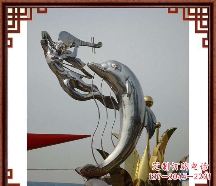 太原活力满满的海豚雕塑