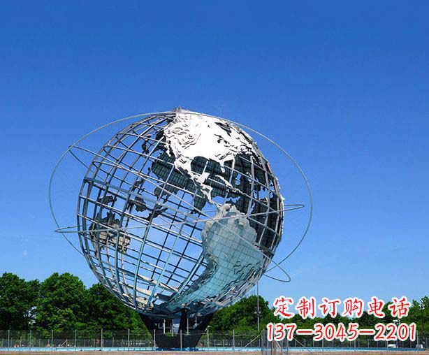 太原不锈钢地球仪摆件雕塑