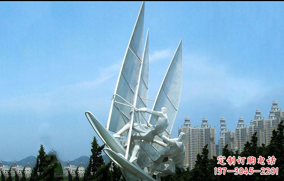 太原不锈钢帆船比赛雕塑