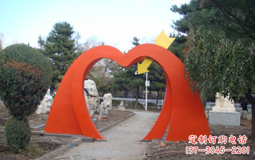 太原高雅大气的不锈钢拱门雕塑