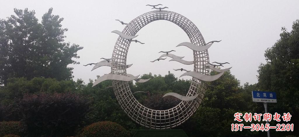 太原优雅风采,质感之美,赏心悦目的不锈钢海鸥雕塑