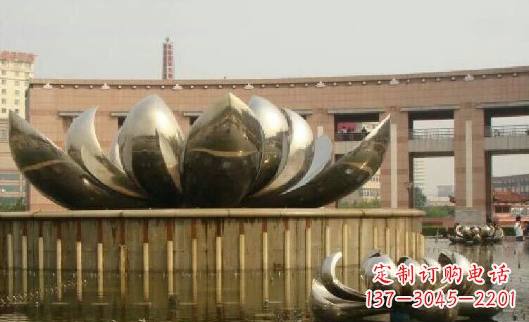 太原廊中领雕塑优质的不锈钢荷花雕塑
