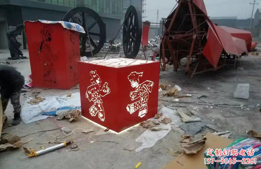 太原高品质不锈钢皮影戏人物雕塑