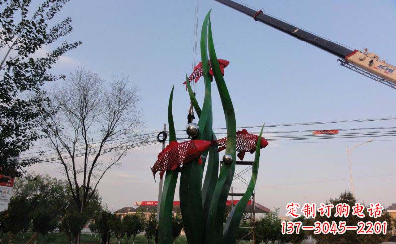 太原欧洲风格鲤鱼不锈钢雕塑