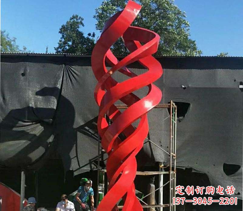 太原高端不锈钢螺旋飘带景观雕塑
