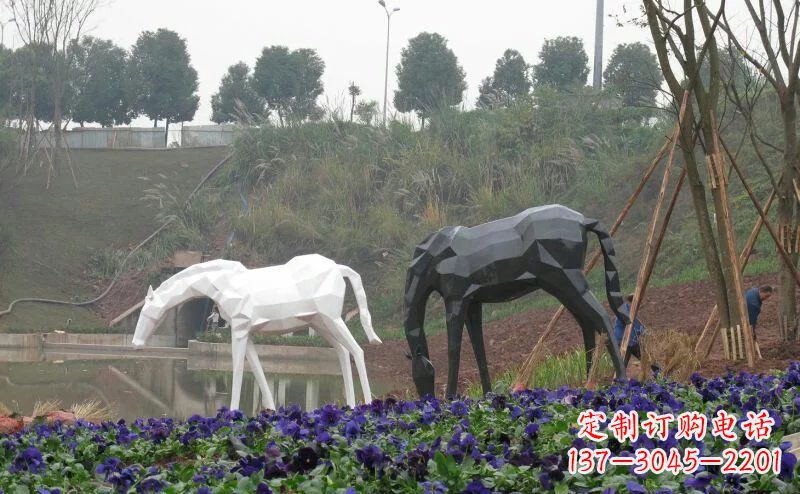太原盛世之美，精美不锈钢动物雕塑