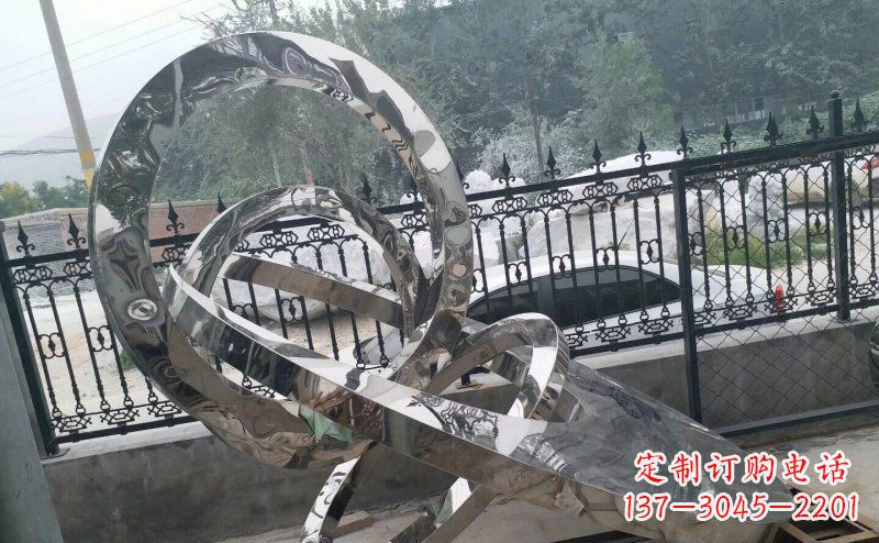 太原公园拼接圆环景观不锈钢雕塑