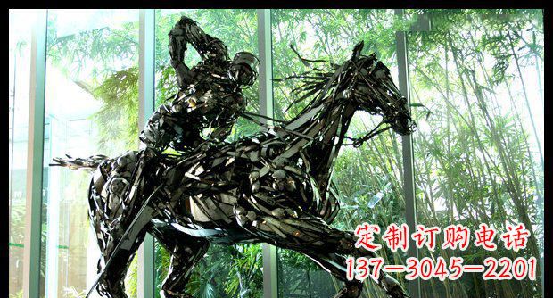 太原高品质不锈钢骑马雕塑