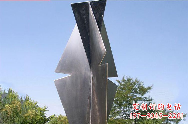 太原不锈钢树叶雕塑更新公园景观