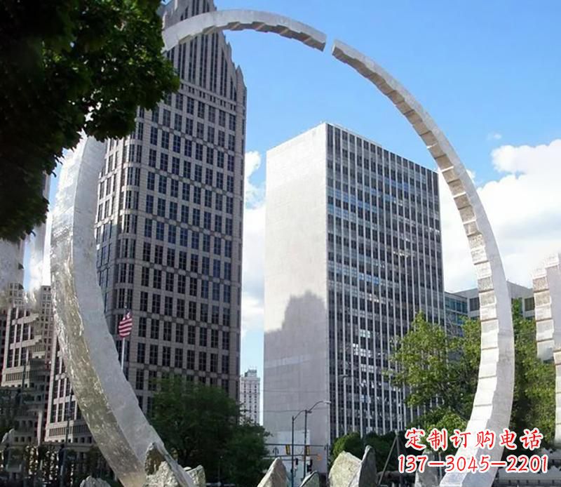 太原金属圆环景观雕塑