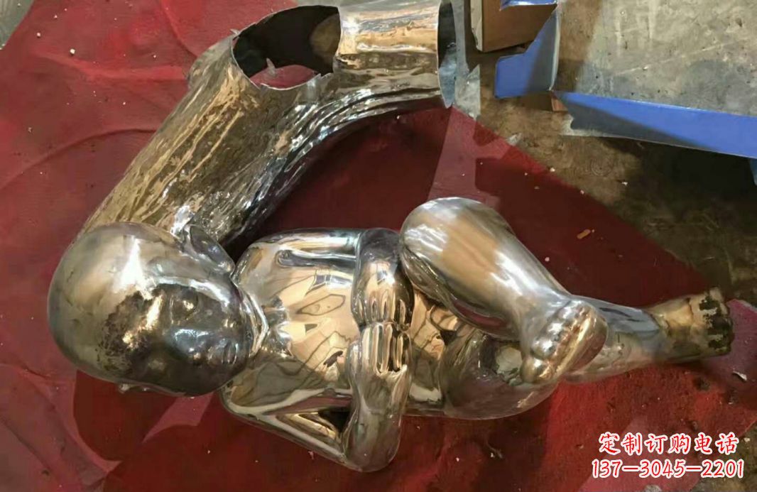 太原风格时尚可爱的不锈钢儿童雕塑