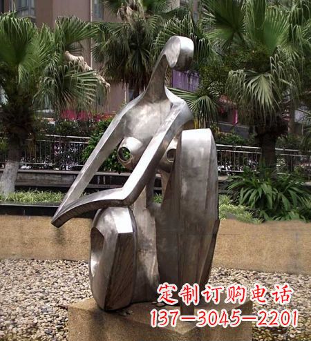 太原现代艺术风格的不锈钢女人雕塑