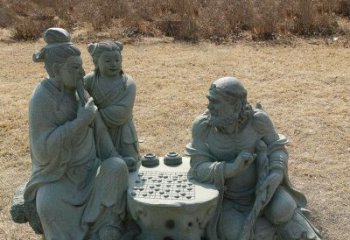 太原八仙下棋铜雕塑