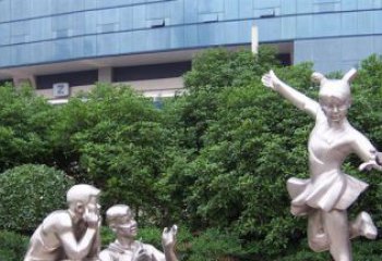 太原优质不锈钢学生人物雕塑