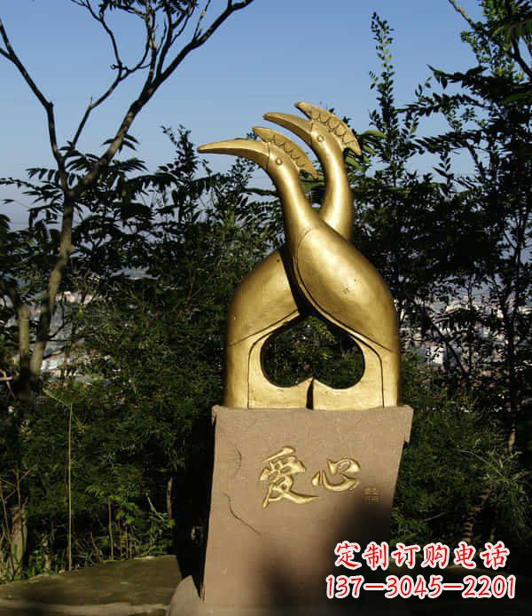 太原新中式装饰铜雕 孔雀景观雕塑