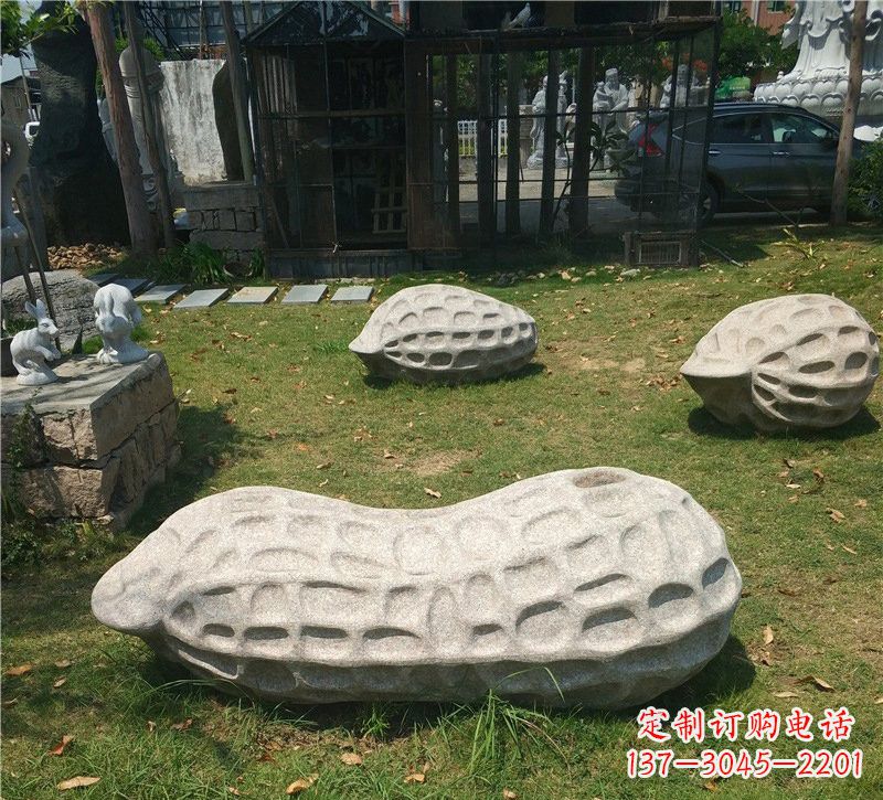 太原精美大理石花生雕塑