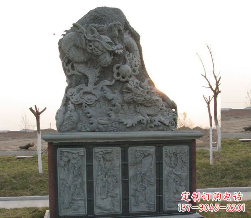 太原精美的大理石龙雕塑