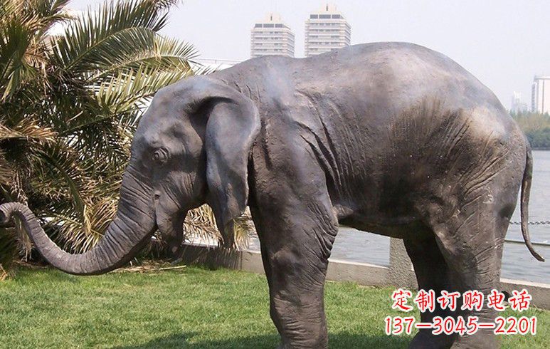 太原公园大象铜雕塑