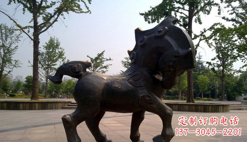 太原中领雕塑灵动小马铜雕