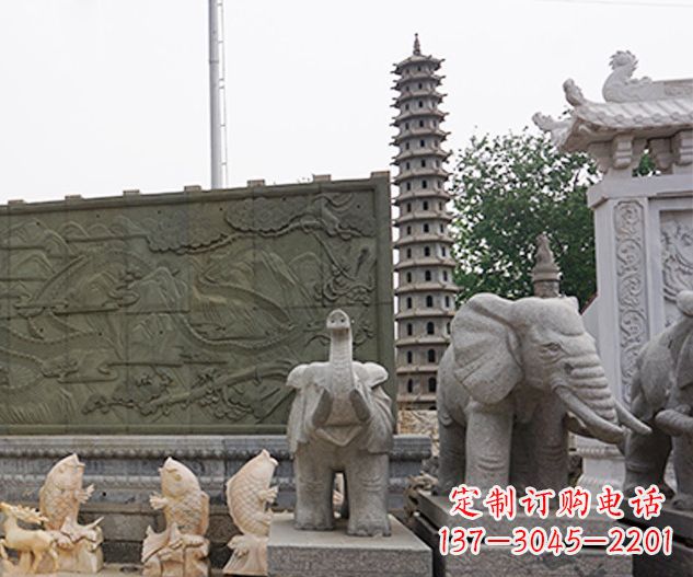太原艺术级大象石雕