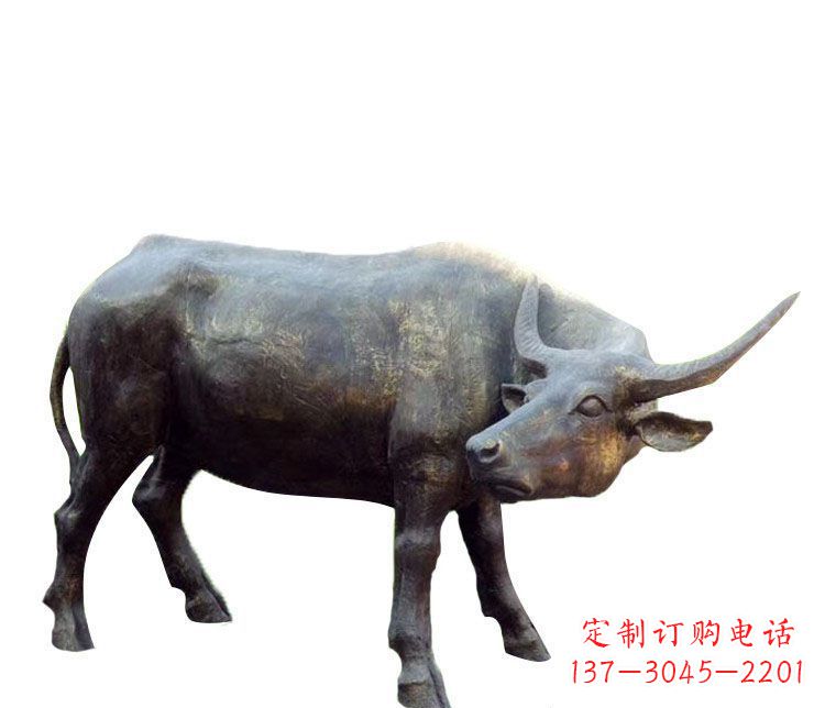 太原公园动物水牛铜雕