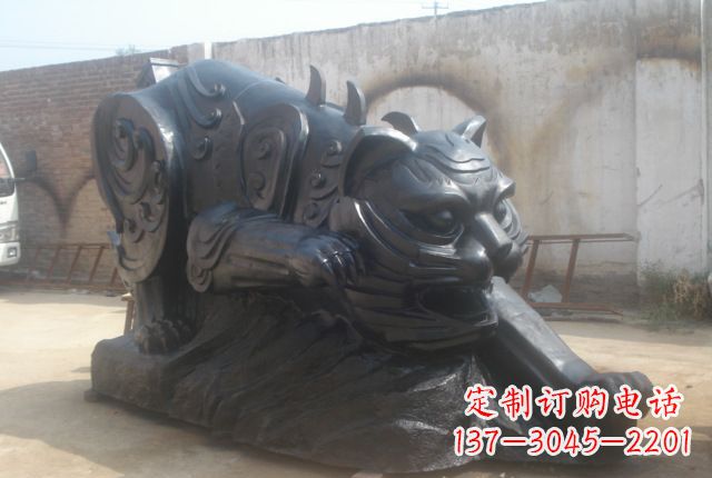 太原公园动物铜雕老虎