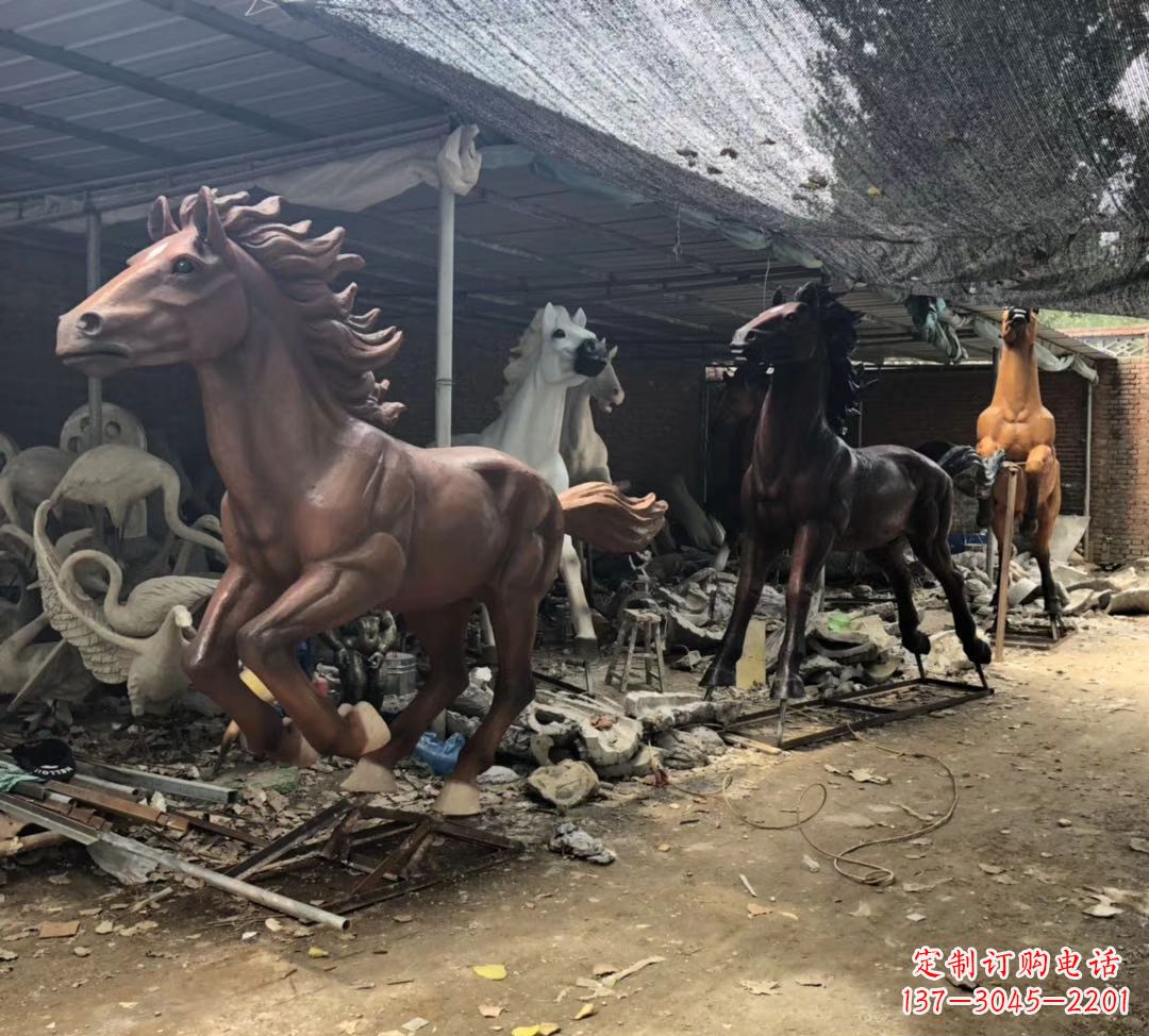 太原精美马头铜雕塑