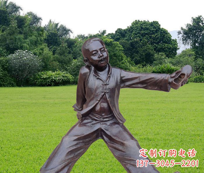 太原优雅动人的儿童铜雕