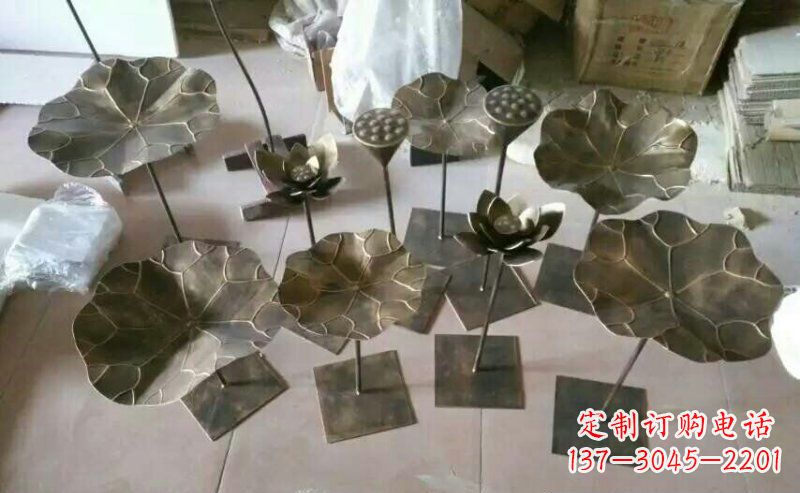 太原精美荷叶锻铜雕塑
