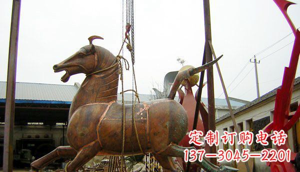 太原公园仿古马动物铜雕