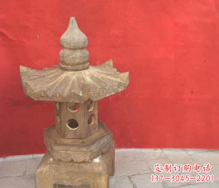 太原公园仿古石灯石雕
