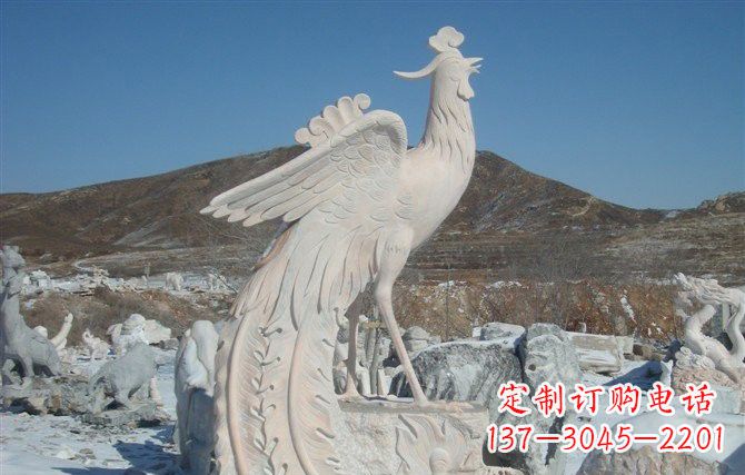 太原精美大型凤凰石雕