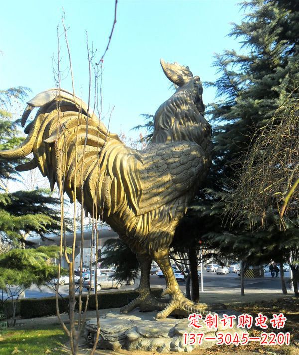太原艺术级公鸡大型铜雕