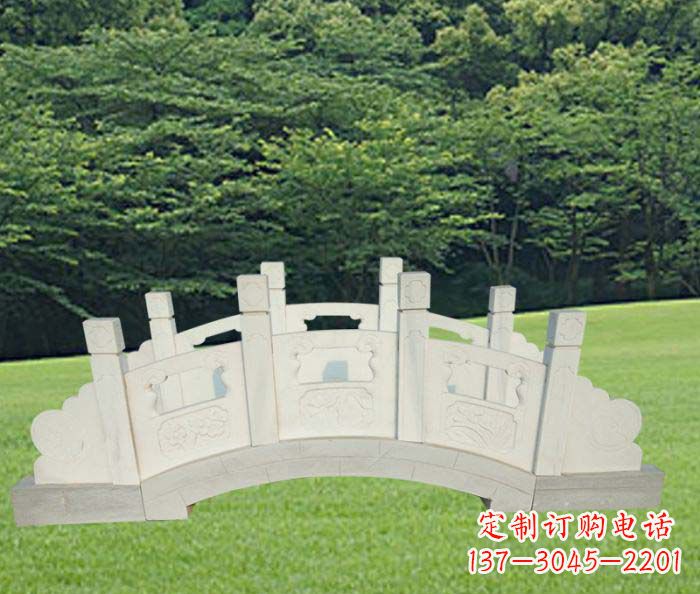 太原手工精美汉白玉石拱桥雕塑