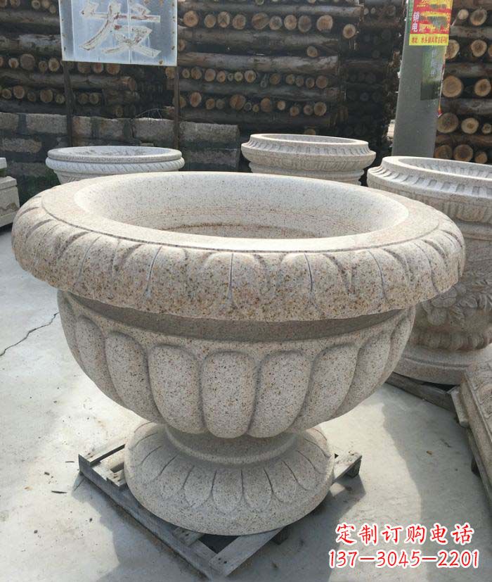 太原高质量大理石花盆石雕
