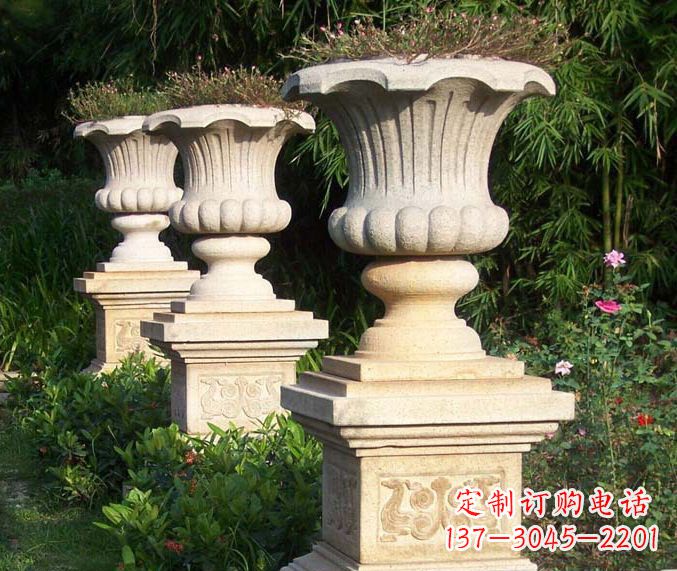 太原高质量大理石花盆石雕