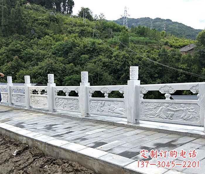 太原专为公园景观定制的大理石栏板石雕